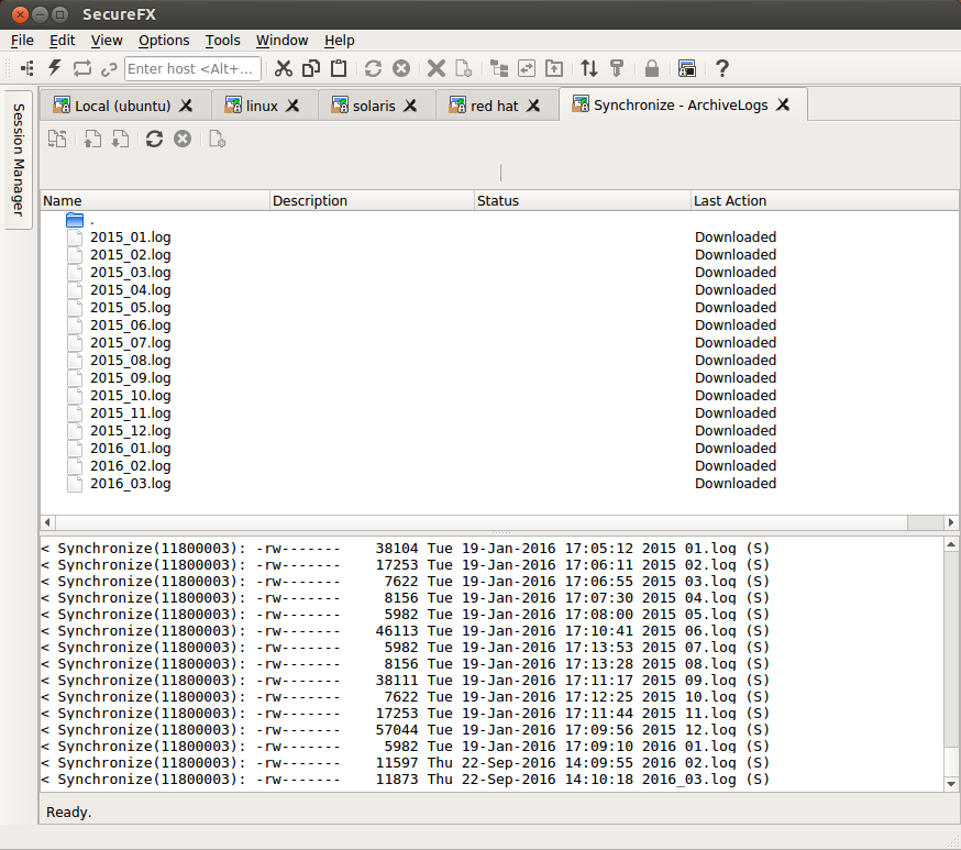 SecureFX Linux 站点同步