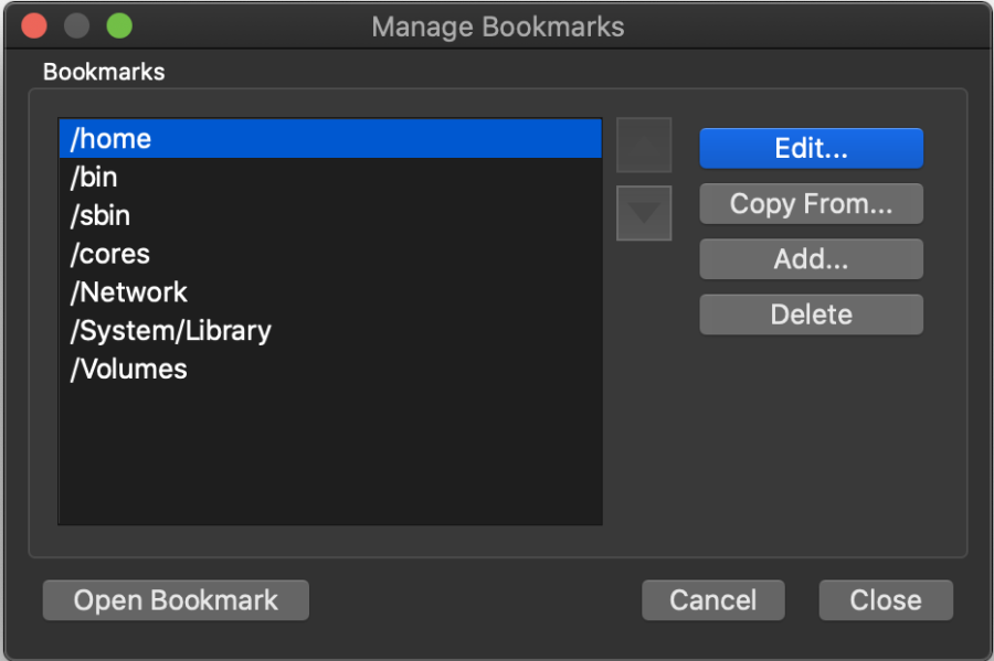 SecureFX macOS 书签