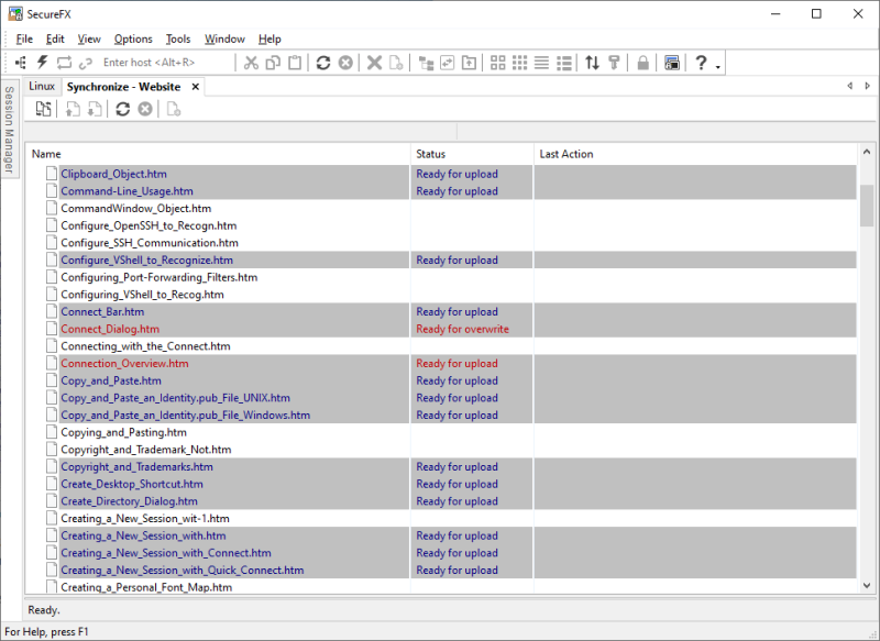 SecureFX 站点同步