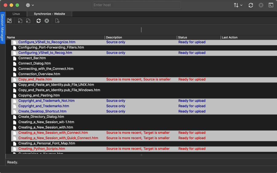 SecureFX macOS 站点同步